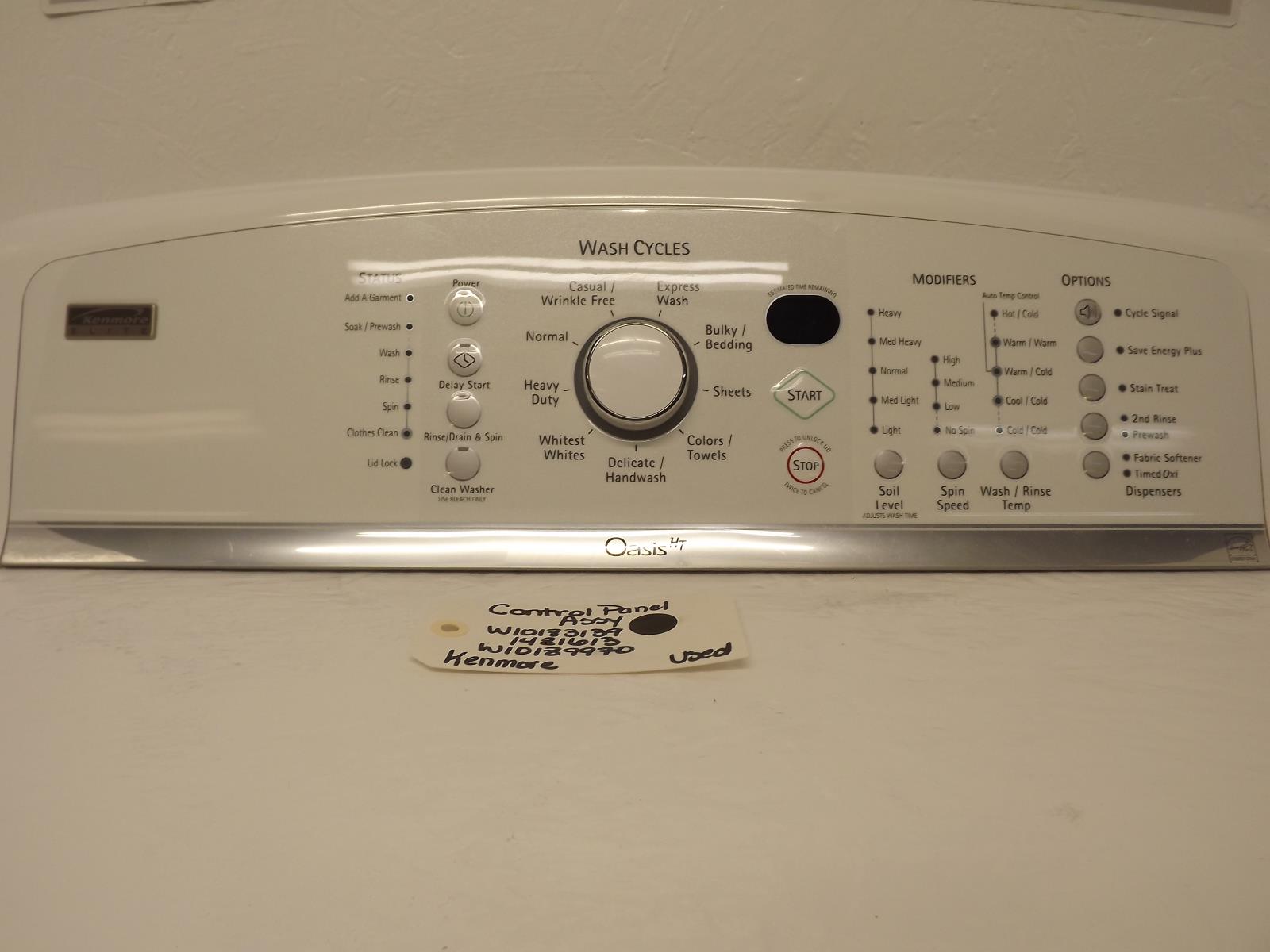 Kenmore Washer W10183139 1481613 W10189970 Control Panel Assy Used Kenmore Washer W10183139 1481613 W10189970 Control Panel Assy Used